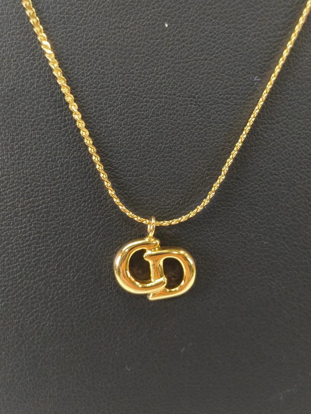 Christian Dior ディオール CDロゴ ネックレス ゴールド 管理番号：11107
