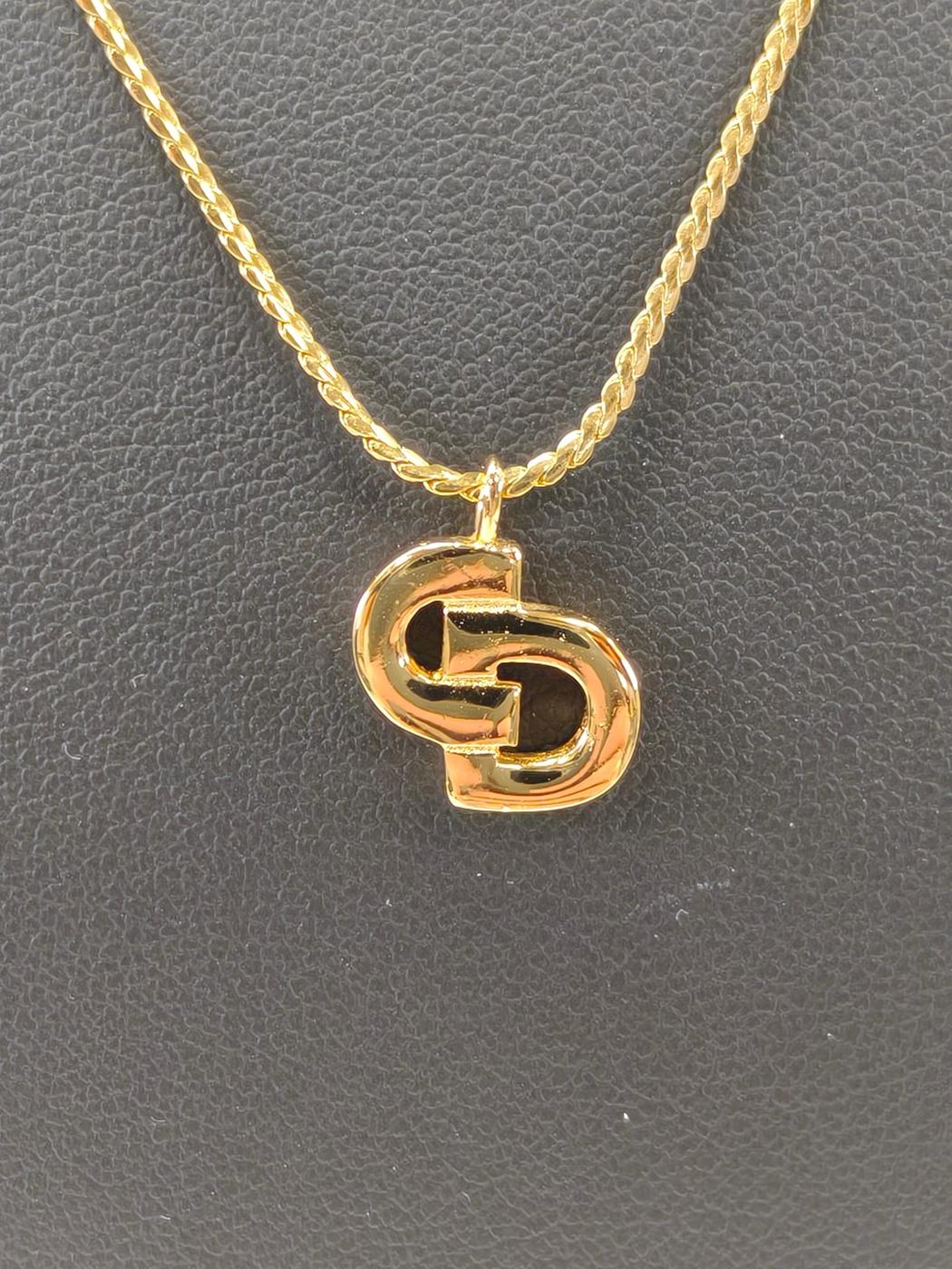 Christian Dior ディオール CDロゴ ネックレス ゴールド 管理番号：11109