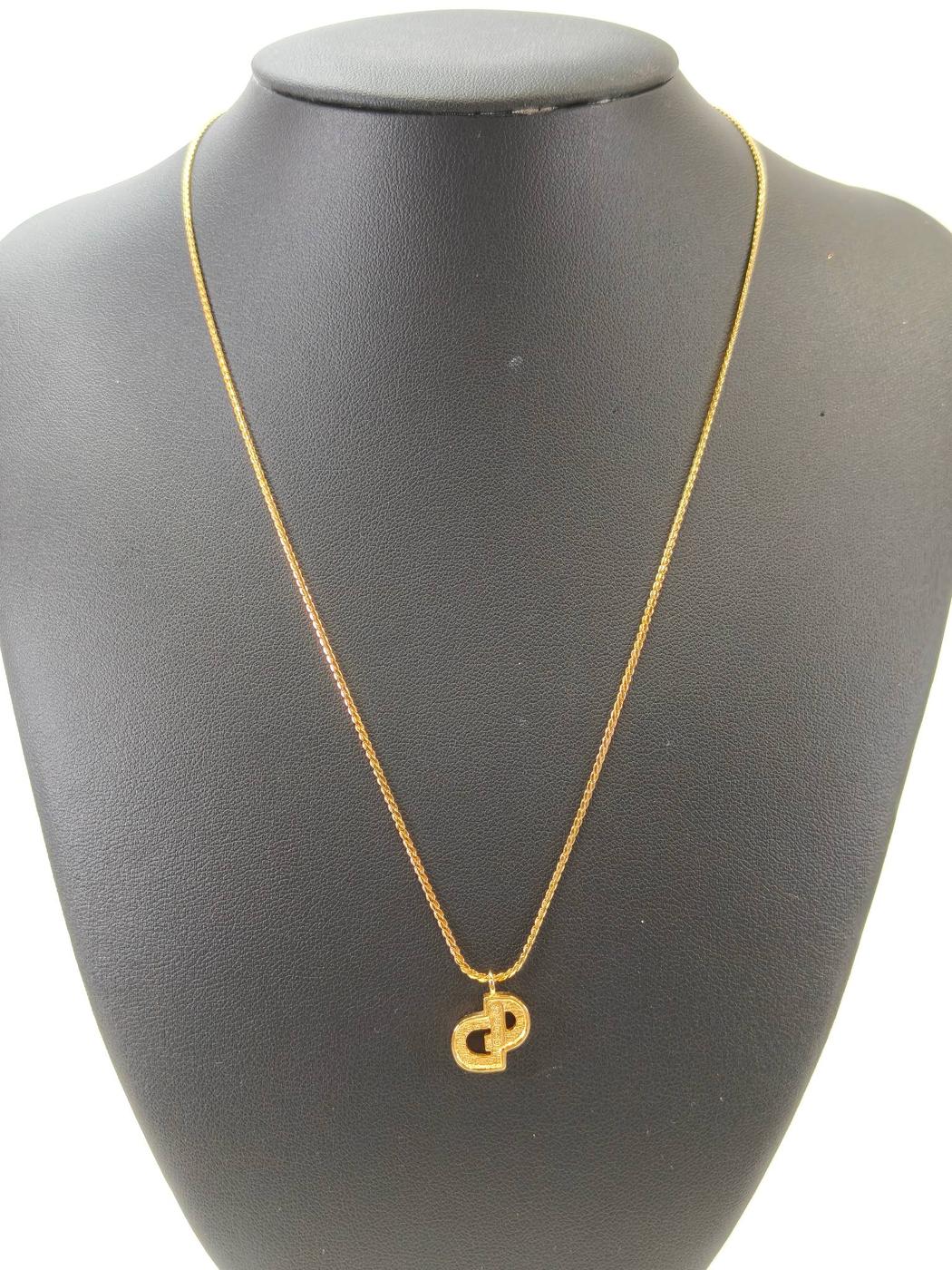 Christian Dior ディオール CDロゴ ネックレス ゴールド 管理番号：11109
