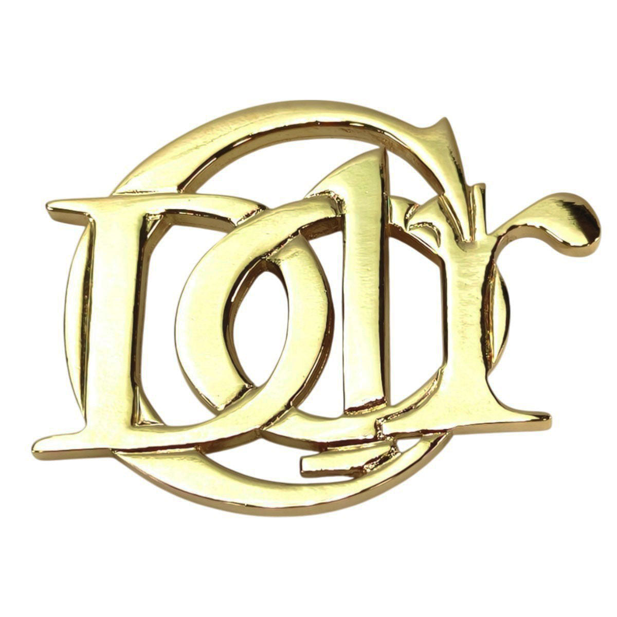 Christian Dior ディオール ロゴ ブローチ ゴールド 管理番号：11112
