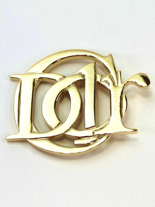 Christian Dior ディオール ロゴ ブローチ ゴールド 管理番号：11112