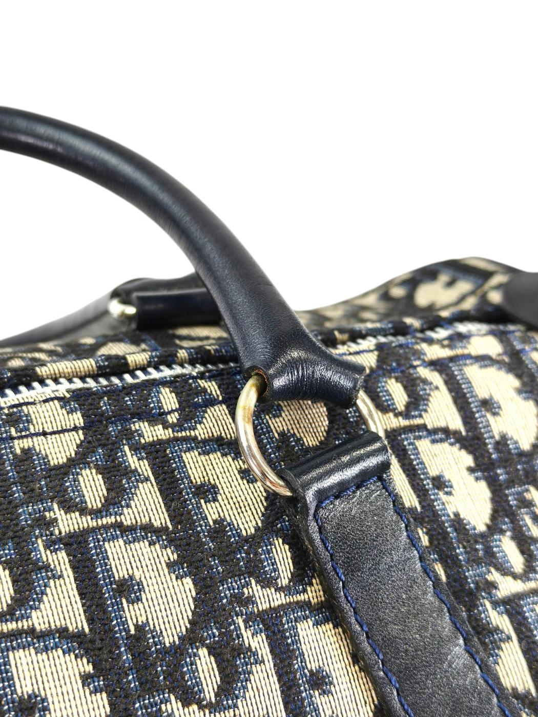 Dior ディオール トロッター ボストンバッグ ネイビー 管理番号：11329
