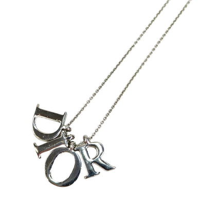 Christian Dior ディオール ロゴ ネックレス シルバー 管理番号：11340
