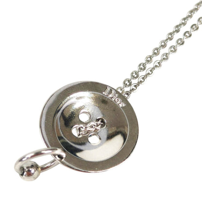 Dior Button Motif Necklace Silver Model Number: 11343