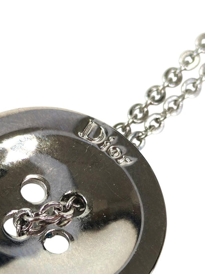 Dior ディオール ボタンモチーフ ネックレス シルバー 管理番号：11343