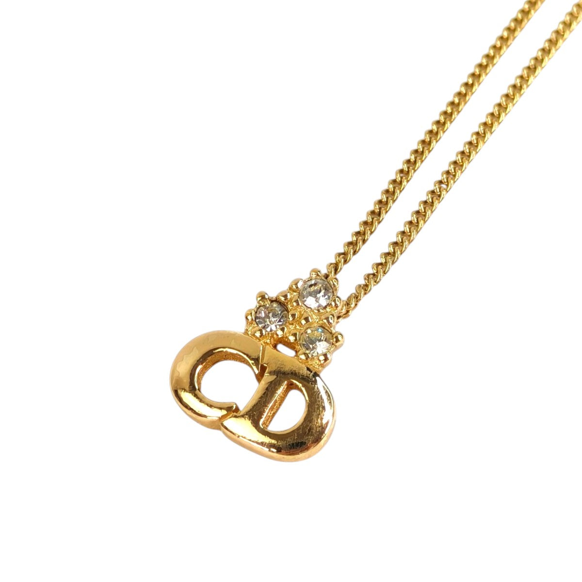 Dior Logo Rhinestone Necklace Gold Product number: 11344