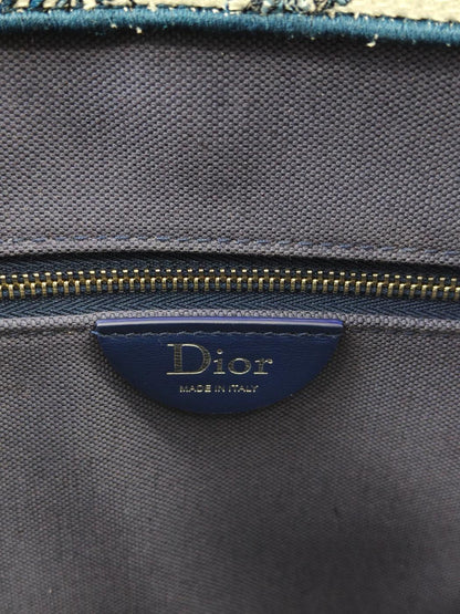 Dior ディオール ブックトートミディアム トワル ドゥ ジュイ フローラル ガーデン エンブロイダリー ストラップ付き トートバッグ ブルー 管理番号：11398