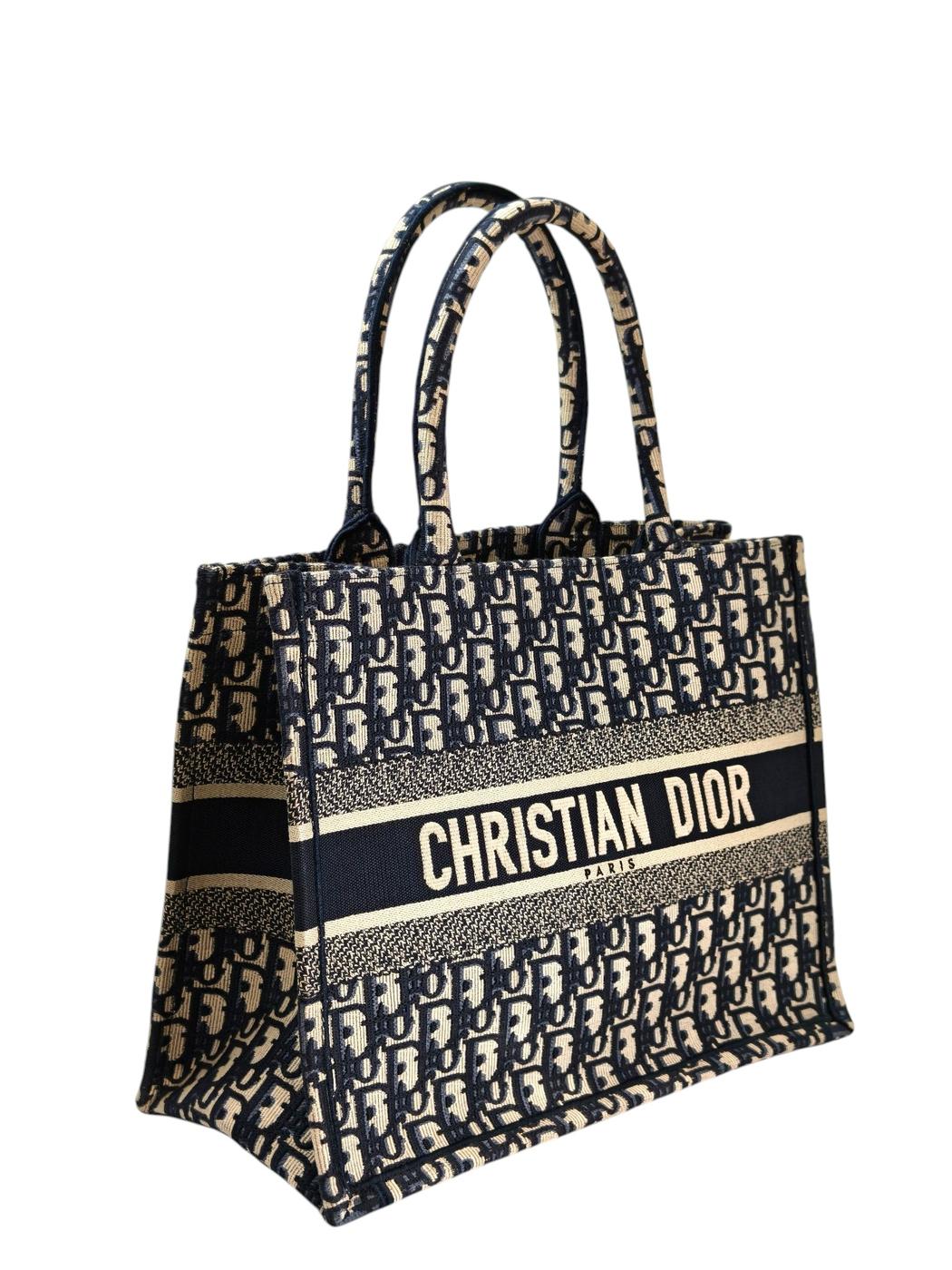 Dior ディオール ブックトート ミディアム トートバッグ ネイビー　 管理番号：11401