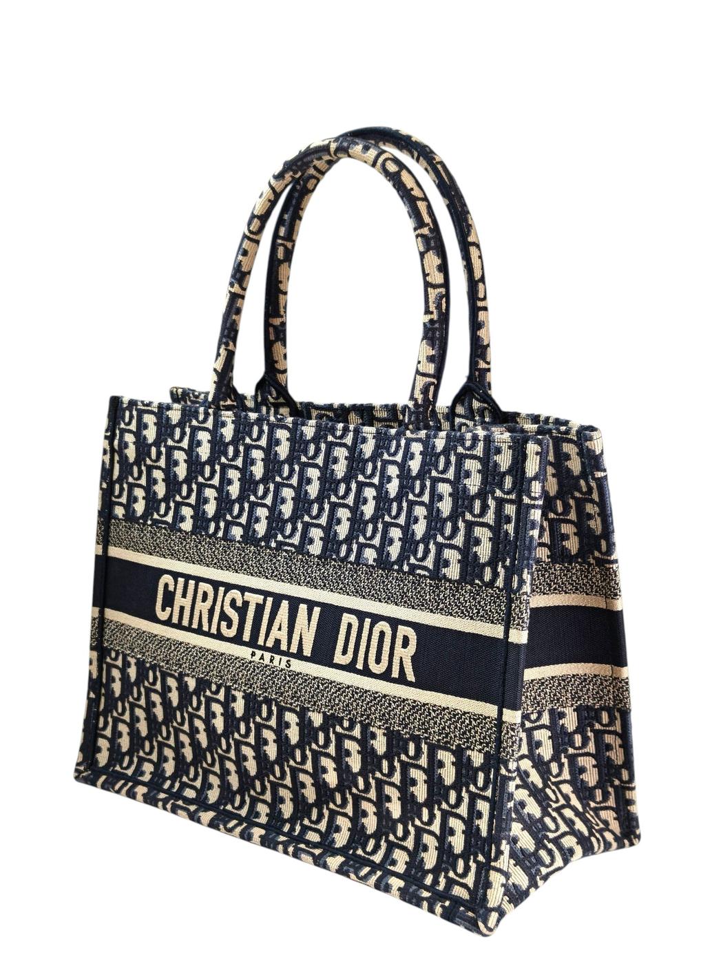 Dior ディオール ブックトート ミディアム トートバッグ ネイビー　 管理番号：11401