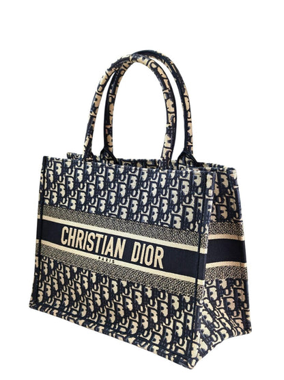 Dior ディオール ブックトート ミディアム トートバッグ ネイビー　 管理番号：11401