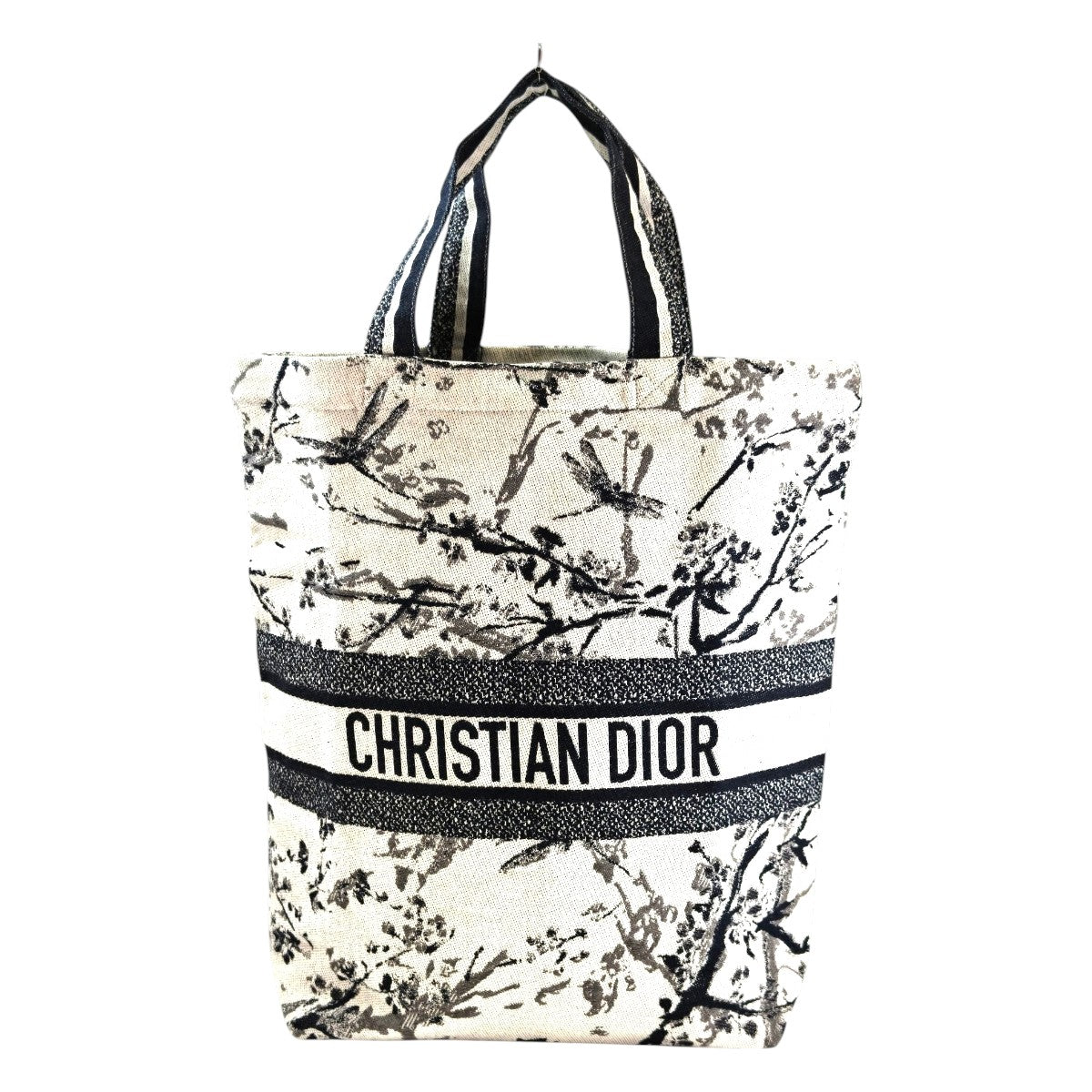 Dior ディオール ノベルティ キャンバス トートバッグ ブラック×ホワイト 管理番号：11467