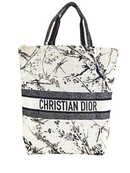 Dior ディオール ノベルティ キャンバス トートバッグ ブラック×ホワイト 管理番号：11467