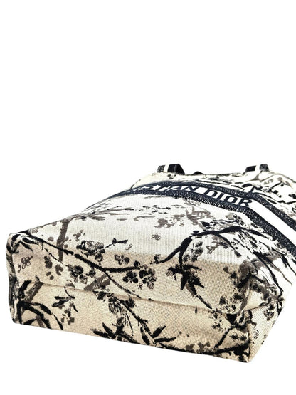 Dior ディオール ノベルティ キャンバス トートバッグ ブラック×ホワイト 管理番号：11467