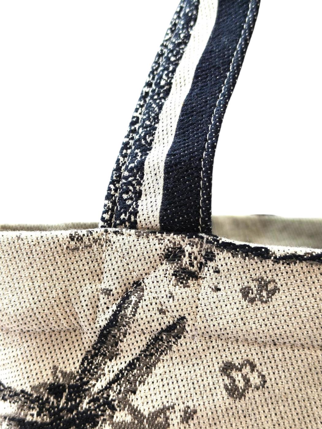 Dior ディオール ノベルティ キャンバス トートバッグ ブラック×ホワイト 管理番号：11467