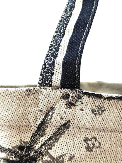 Dior ディオール ノベルティ キャンバス トートバッグ ブラック×ホワイト 管理番号：11467