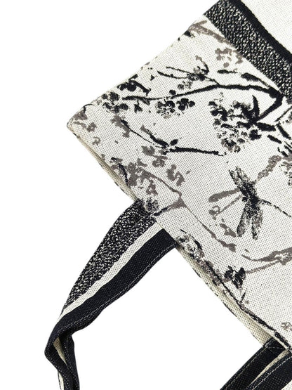 Dior ディオール ノベルティ キャンバス トートバッグ ブラック×ホワイト 管理番号：11467