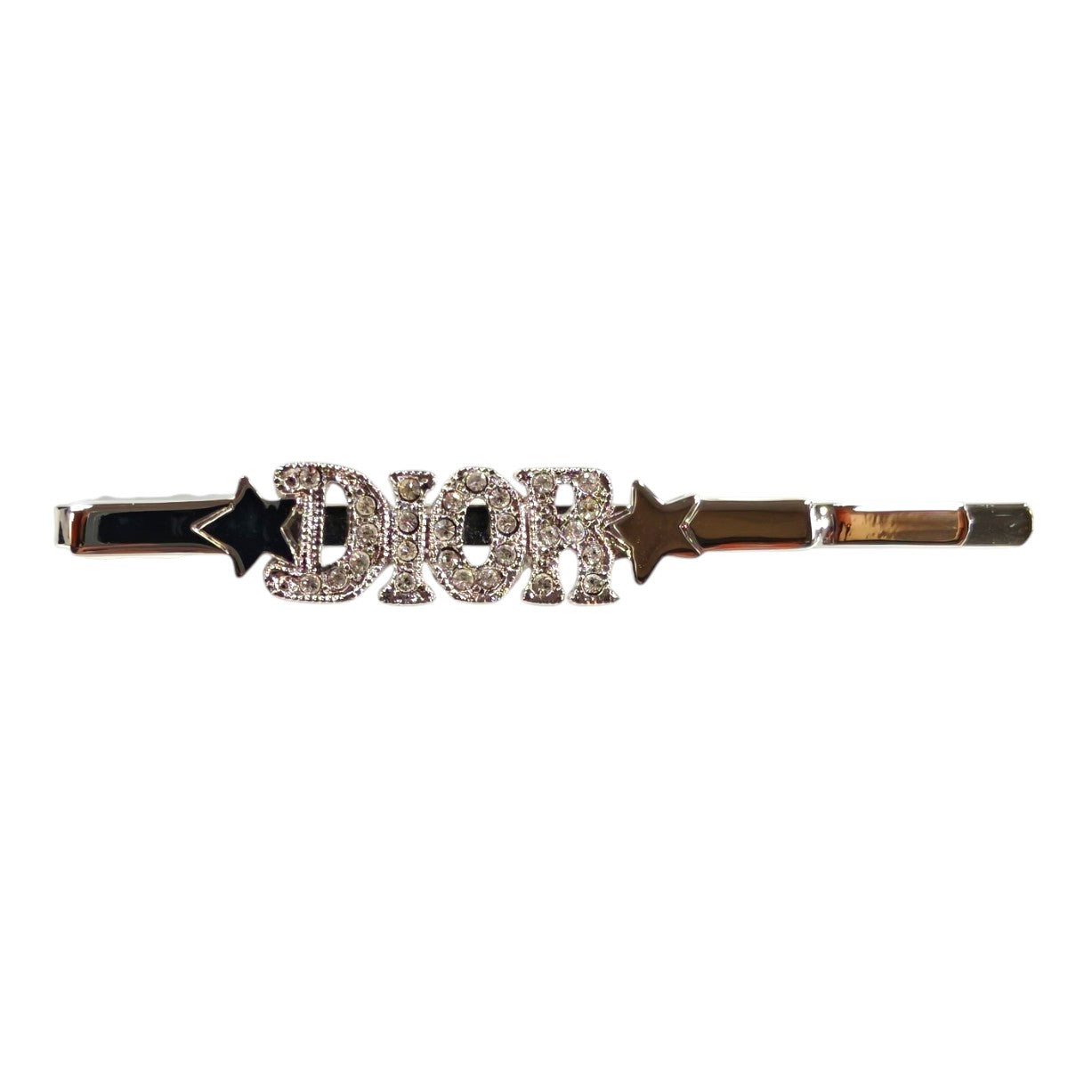 Dior ディオール ロゴ ラインストーン ヘアピン シルバー 管理番号：11468