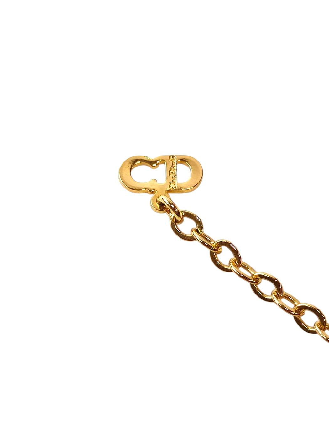 Dior ディオール CD ロゴ付き チェーン44cm ネックレス 金 レディース 管理番号：11759