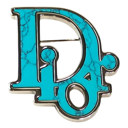 Dior Dior Oblique Marble-Effect Brooch Turquoise Blue 20AW Control Number: 11821