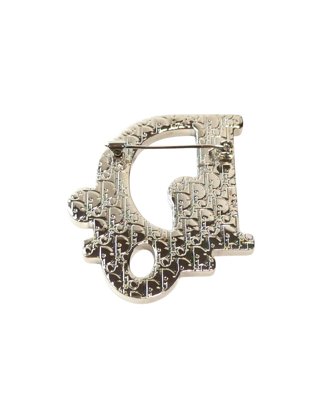 Dior Dior Oblique Marble-Effect Brooch Turquoise Blue 20AW Control Number: 11821