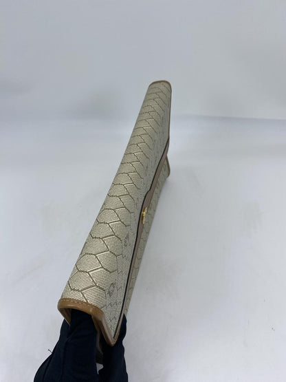 Dior クリスチャンディオール ハニカム柄 チェーンショルダーバッグ 肩掛け 斜め掛け ブラウン ベージュ 管理番号：7088