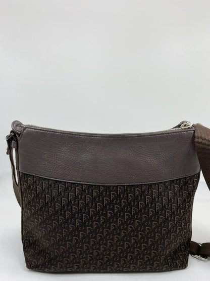 Christian Dior Trotter Logo 单肩包，棕色，货号：7200
