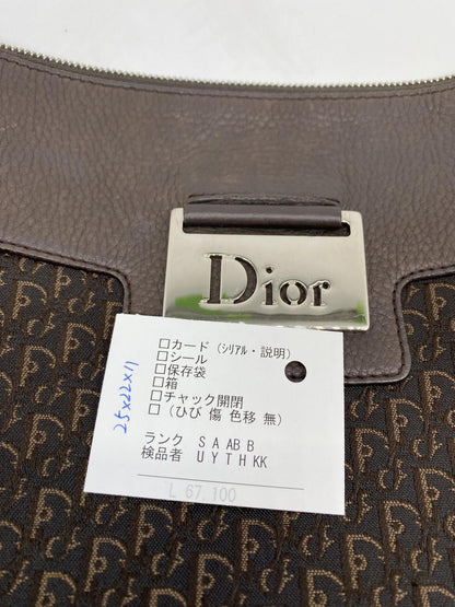 Christian Dior Trotter Logo 单肩包，棕色，货号：7200