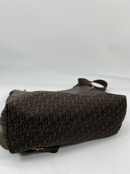 Christian Dior Trotter Logo 单肩包，棕色，货号：7200