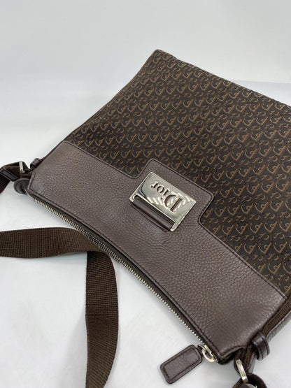 Christian Dior Trotter Logo 单肩包，棕色，货号：7200