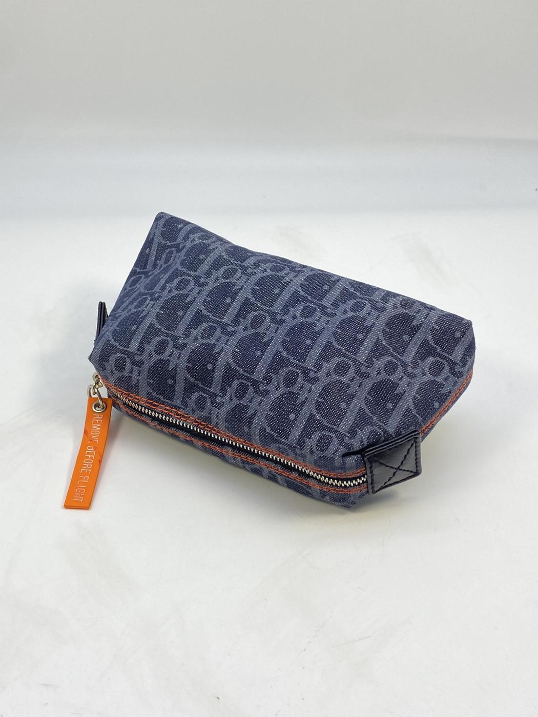 Christian Dior Flight Line Trotter 牛仔布化妆包，参考编号：7612