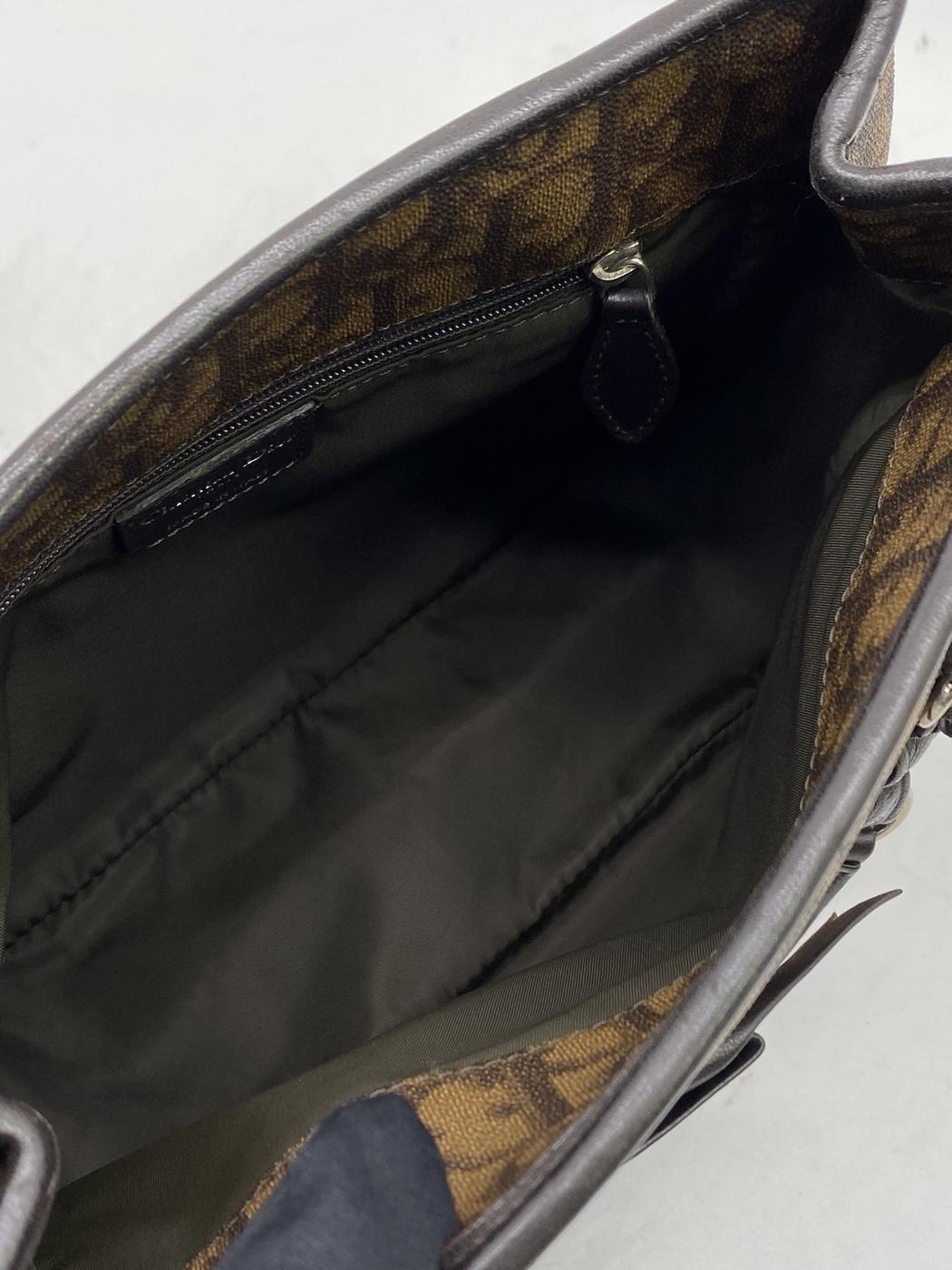 Christian Dior クリスチャン ディオール チェーン トートバッグ ブラウン トロッター 管理番号：7857★