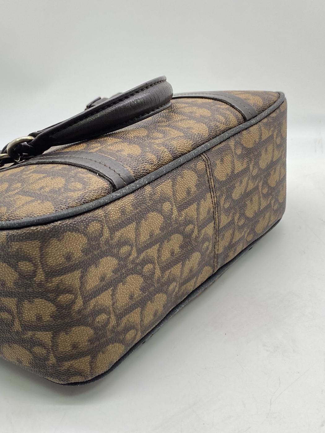 Christian Dior クリスチャン ディオール チェーン トートバッグ ブラウン トロッター 管理番号：7857★