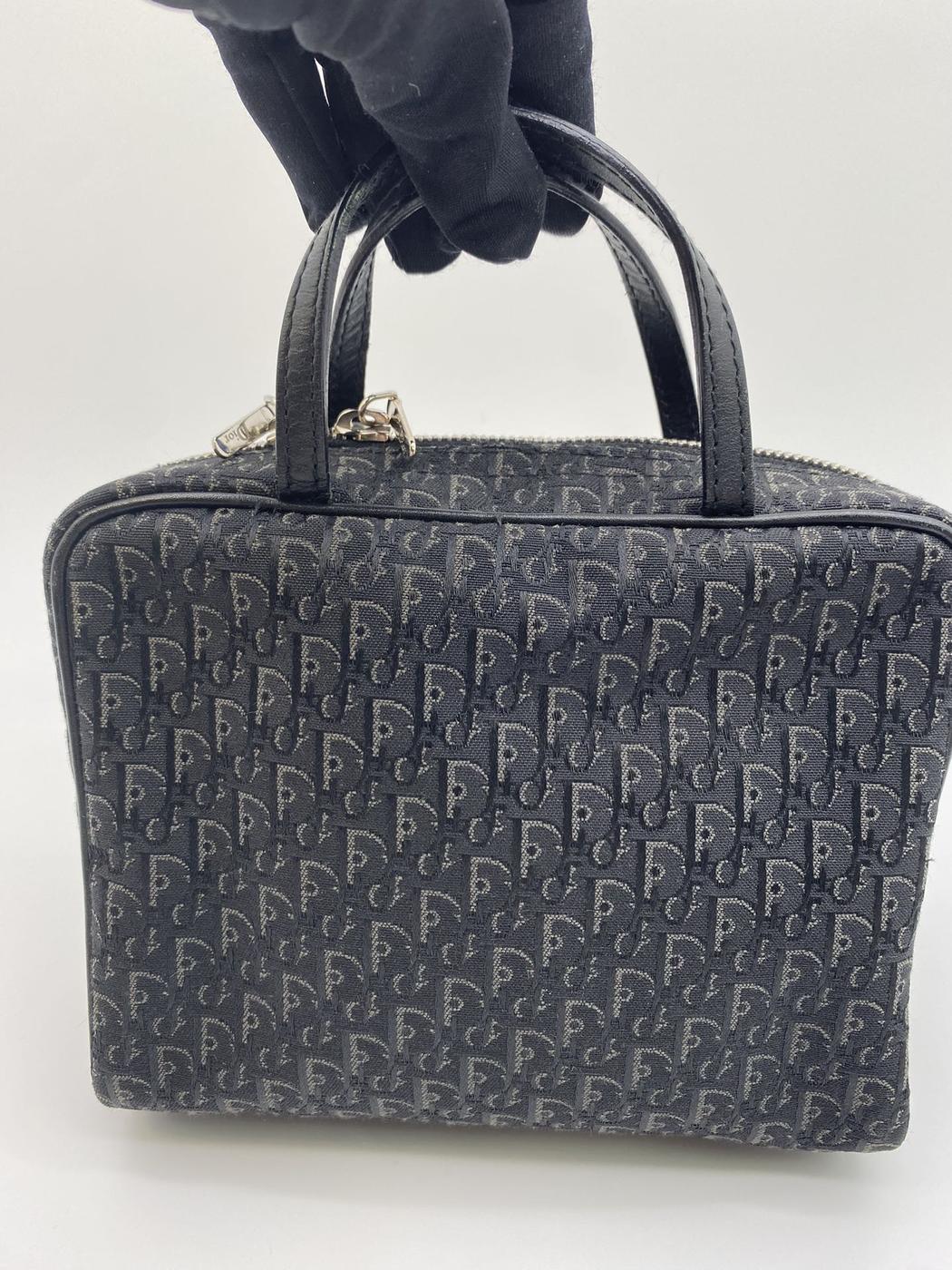 DIOR ディオール トロッターパターン ミニハンドバッグ ブラック 管理番号：8083