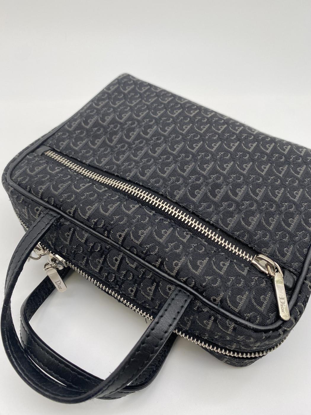 DIOR ディオール トロッターパターン ミニハンドバッグ ブラック 管理番号：8083