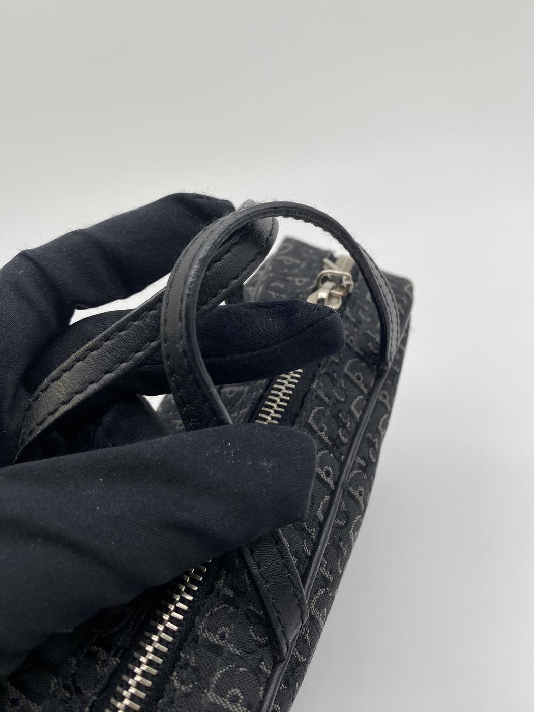 DIOR ディオール トロッターパターン ミニハンドバッグ ブラック 管理番号：8083