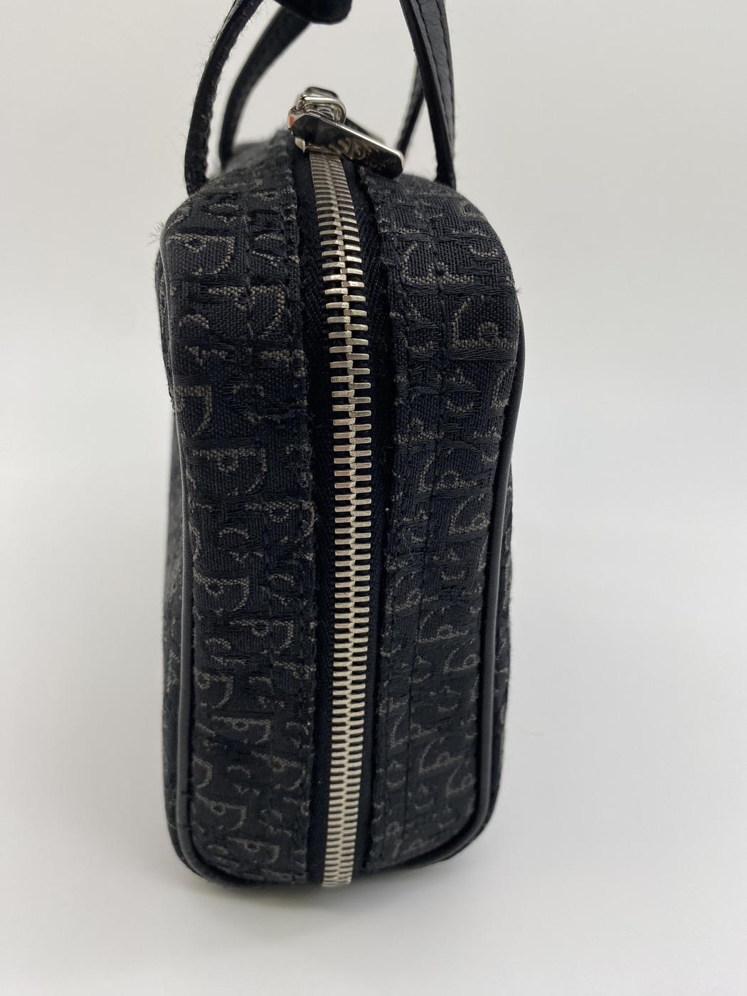 DIOR ディオール トロッターパターン ミニハンドバッグ ブラック 管理番号：8083