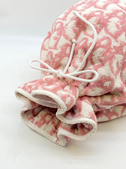 Christian Dior ディオール 巾着バッグ プールバッグ トロッター パイル地 ピンク 管理番号：8374