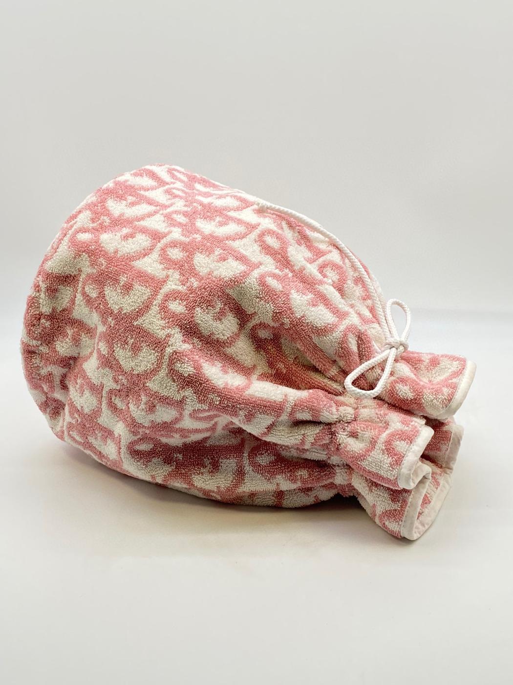 Christian Dior ディオール 巾着バッグ プールバッグ トロッター パイル地 ピンク 管理番号：8374