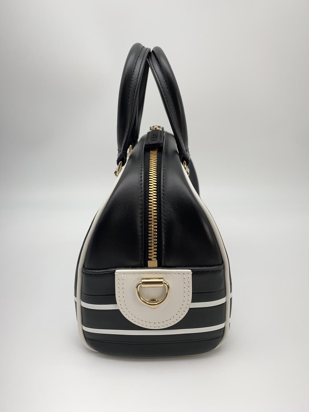 ディオール Christian Dior ハンドバッグ ショルダーバッグ ヴァイブ スモール ボーリングバッグ ブラック×ホワイト e58838a 管理番号：8903