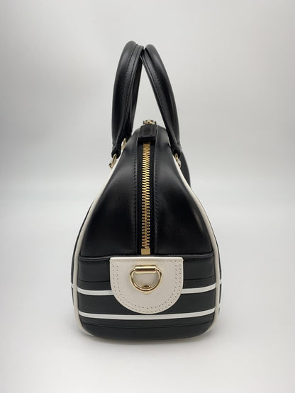 ディオール Christian Dior ハンドバッグ ショルダーバッグ ヴァイブ スモール ボーリングバッグ ブラック×ホワイト e58838a 管理番号：8903