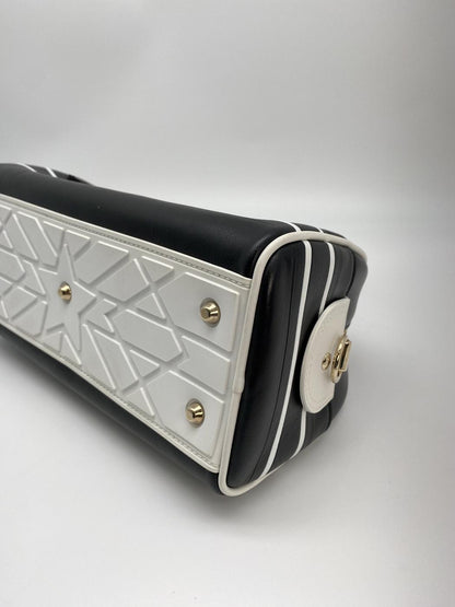 ディオール Christian Dior ハンドバッグ ショルダーバッグ ヴァイブ スモール ボーリングバッグ ブラック×ホワイト e58838a 管理番号：8903