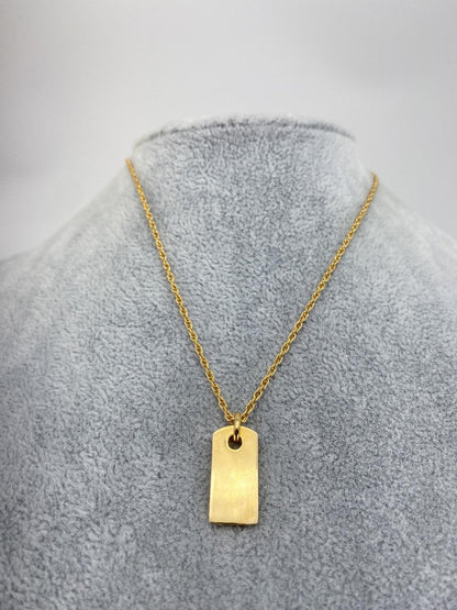 Christian Dior ディオール ロゴプレートネックレス 44cm ゴールド 管理番号：8946