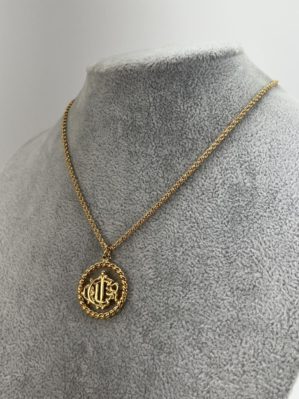 克里斯汀·迪奥 (CHRISTIAN DIOR) Dior 标志项链，金色，女士，参考编号：8957