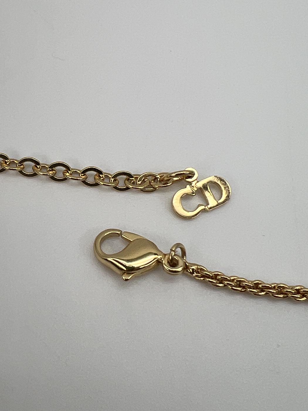 克里斯汀·迪奥 (CHRISTIAN DIOR) Dior 标志项链，金色，女士，参考编号：8957