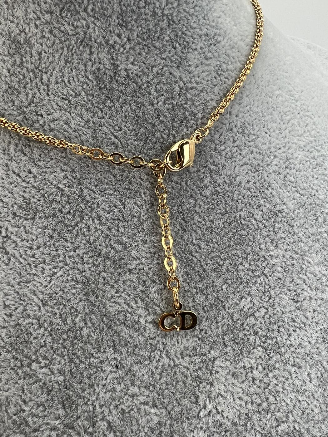 克里斯汀·迪奥 (CHRISTIAN DIOR) Dior 标志项链，金色，女士，参考编号：8957