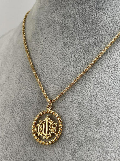 克里斯汀·迪奥 (CHRISTIAN DIOR) Dior 标志项链，金色，女士，参考编号：8957