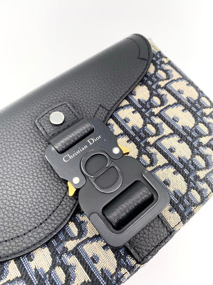 Dior Deal Oblique 马鞍形肩背包，黑色，参考编号：9258