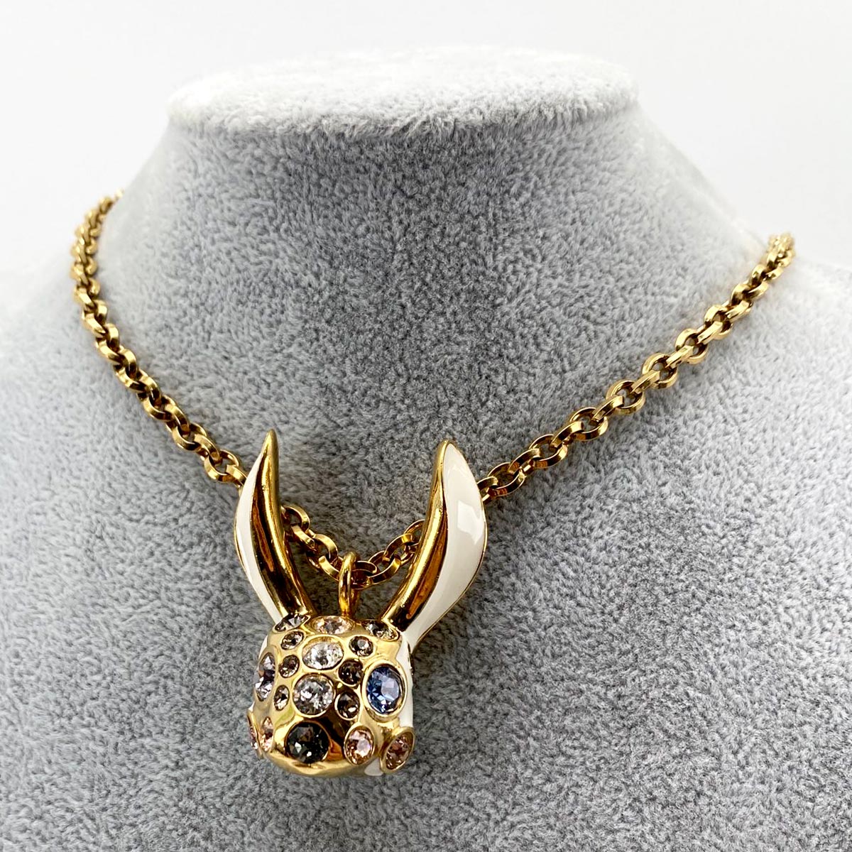 Dior ディオール クチュール コスチュームジュエリー ウサギ型 ネックレス ゴールド 希少 管理番号：9364