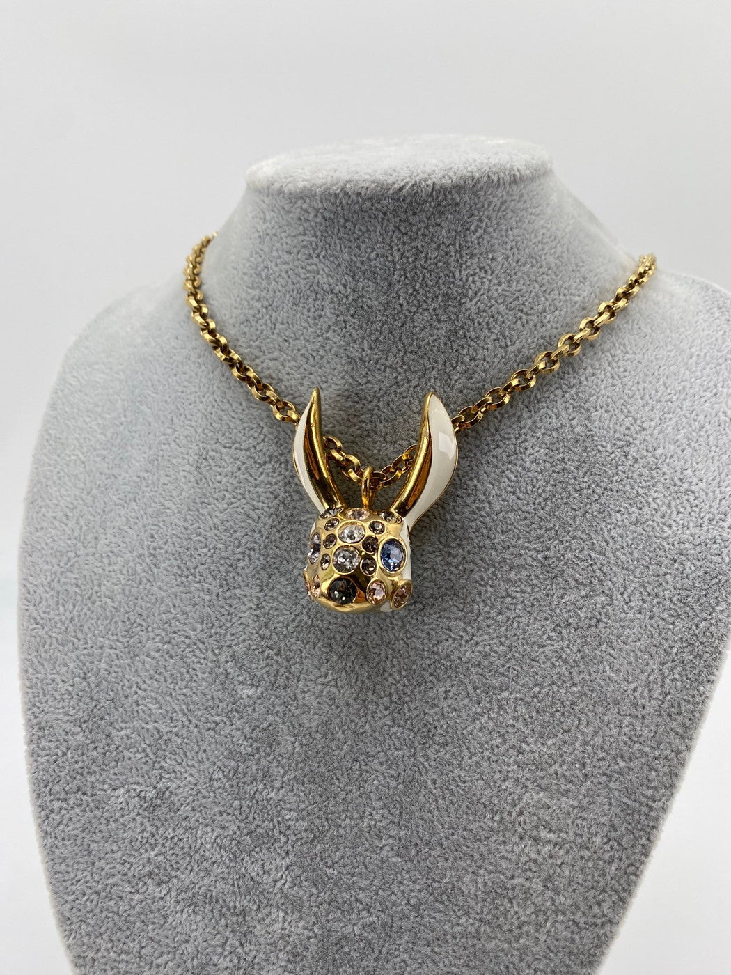 Dior ディオール クチュール コスチュームジュエリー ウサギ型 ネックレス ゴールド 希少 管理番号：9364