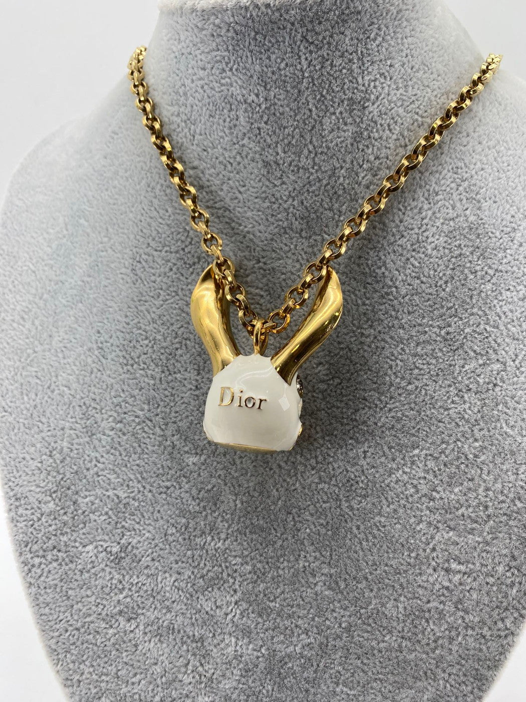 Dior ディオール クチュール コスチュームジュエリー ウサギ型 ネックレス ゴールド 希少 管理番号：9364
